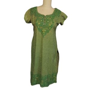 Tunic Top Indian Style with Embroidered   front